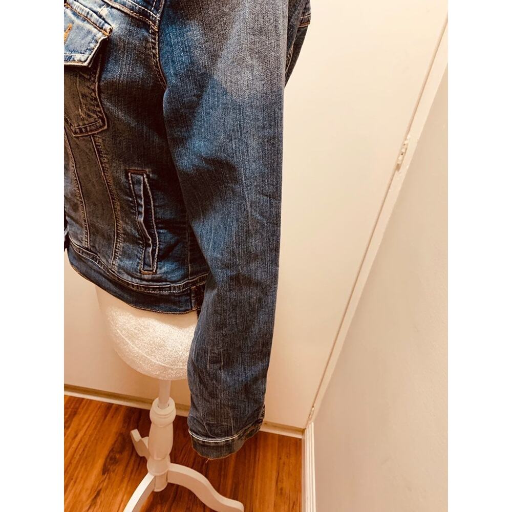 Papaya Design Cropped Denim Jean Jacket - Picture 9 of 11